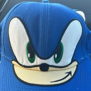 Sonic the Hedgehog Men's Hat Embroidered 3D Character Face and Ears Snapback Cap